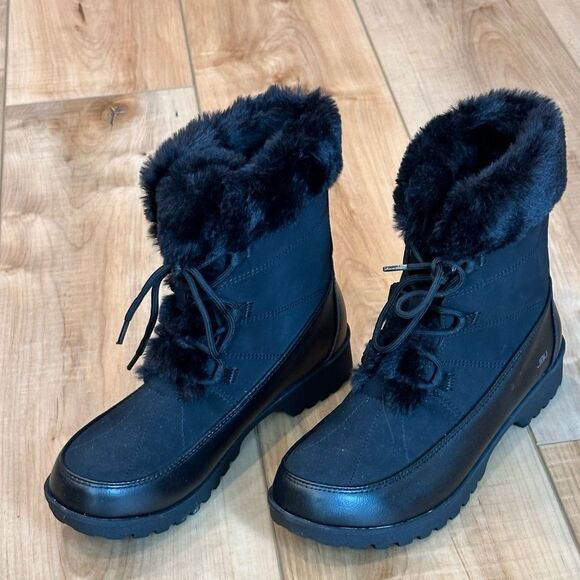 EUC JBU Colorado Women's Faux Fur Outdoor All-Terrain Winter Boot Black Size 8 - Picture 4 of 15